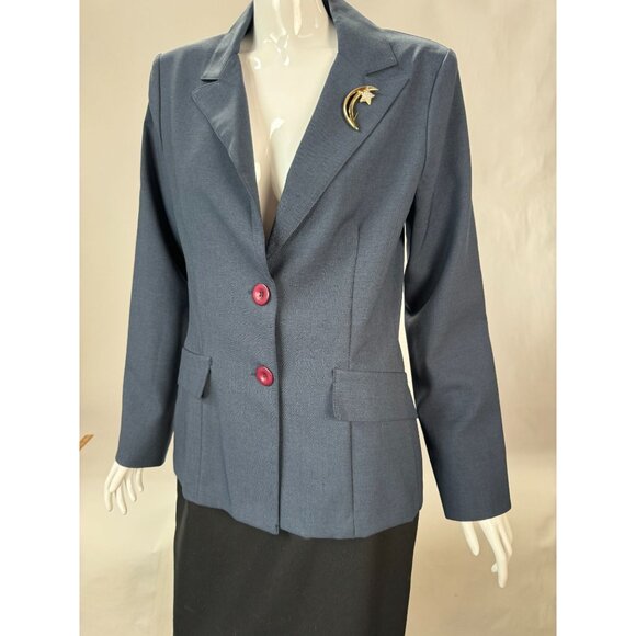 Vintage Gold-Tone Crescent Moon & Star Brooch With Rhinestones & Black Enamel - Picture 9 of 16